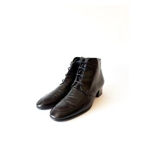 Cole Haan Black Leather Ankle Boots with Heel 9 Narrow